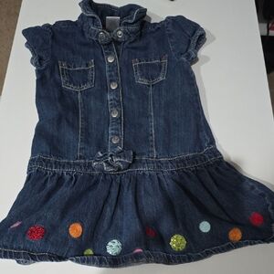 Gymboree Girls Denim Dress 3 Good